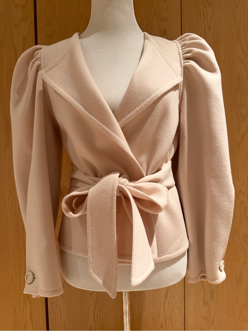 Ulla Johnson Maxine Belted Wool-Felt Jacket Blush Pink Size S NWT
